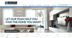 Desktop Screenshot of benhamrealestate.com