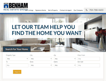 Tablet Screenshot of benhamrealestate.com